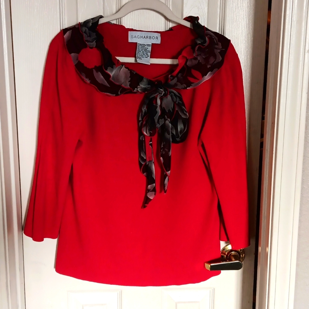 SAG HARBOR RED SWEATER